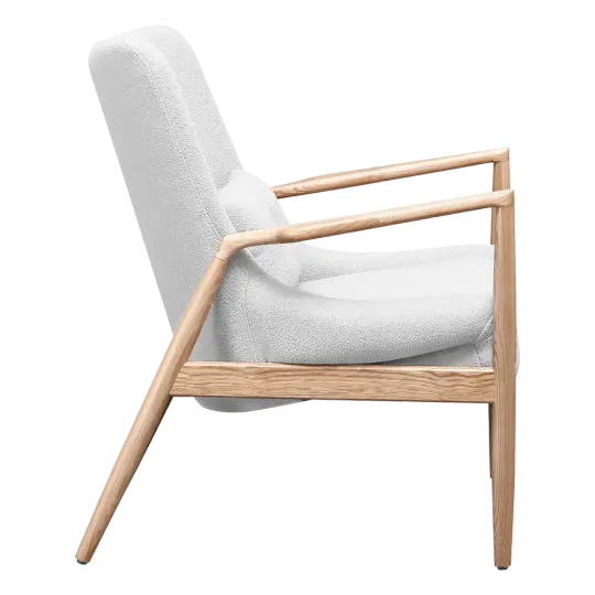 Cavel Flyder Scandinavische Lounge Chair Teddy Wit Essen