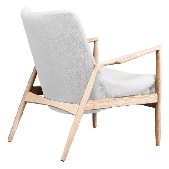 Cavel Flyder Scandinavische Lounge Chair Teddy Wit Essen
