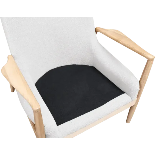 Cavel Flyder Scandinavische Lounge Chair Teddy Wit Essen