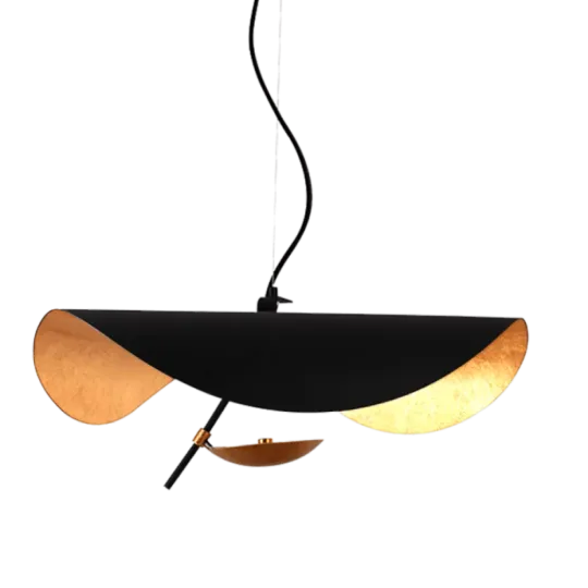 Hanglamp Gulf | Mat Zwart / Goud