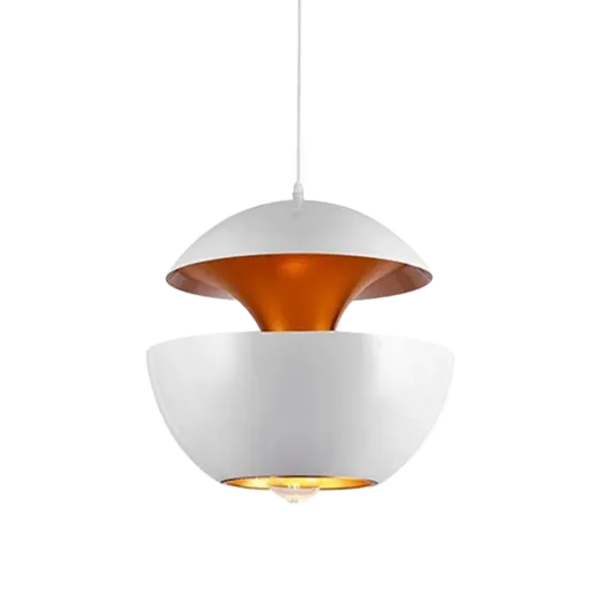 Hanglamp Peach | Mat Wit / Goud