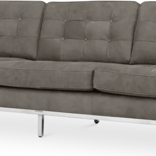 Italo Drie Zits Elegant Silver Grey Velvet Italo Drie Zits Elegant Silver Grey Velvet