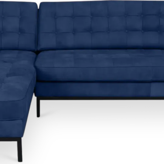 Italo Hoekbank Kings Blue Velvet (Hoek Rechts)