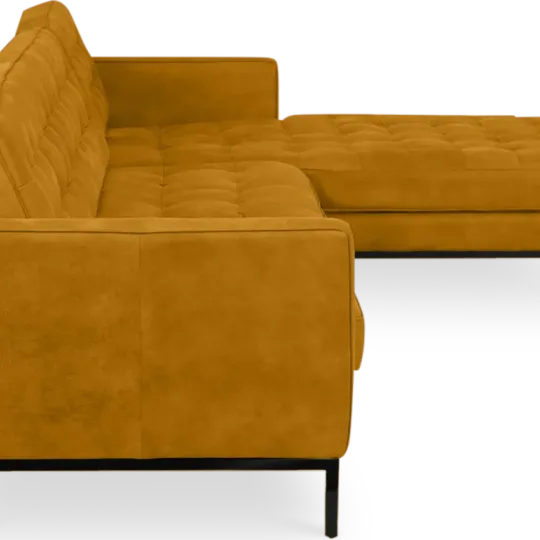 Italo Hoekbank Okergold Velvet (Hoek Links)