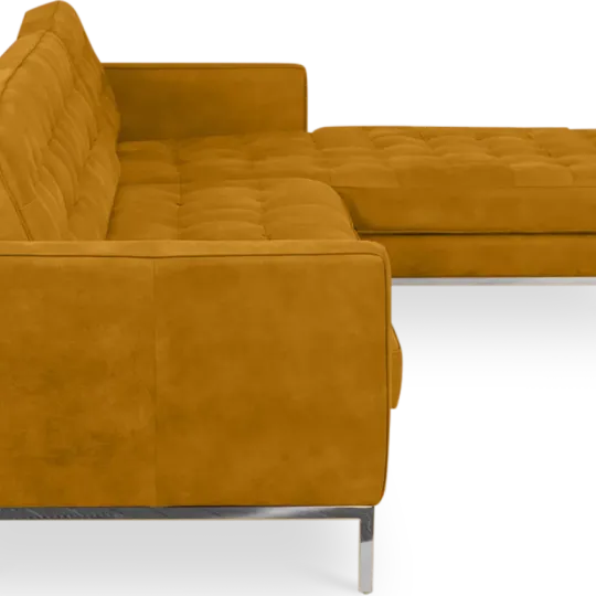 Italo Hoekbank Okergold Velvet (Hoek Links)