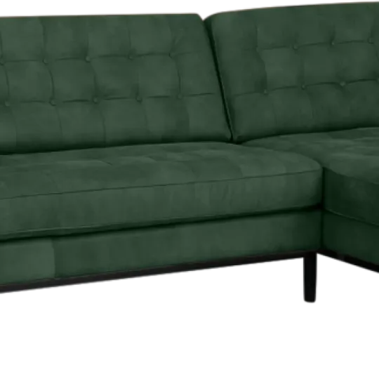 Italo Hoekbank Forest Green Velvet (Hoek Links)