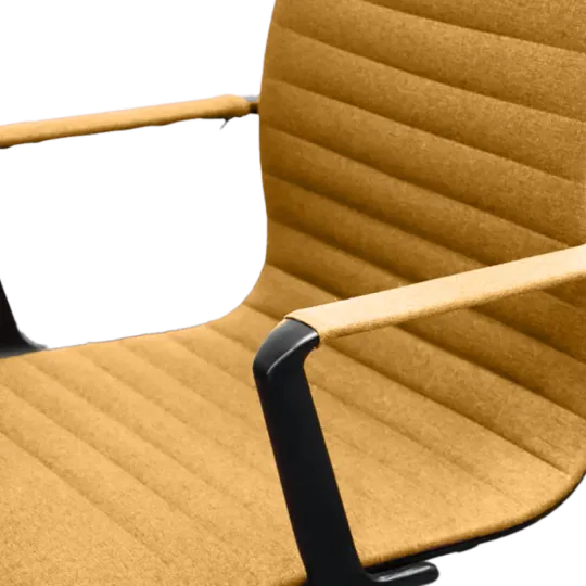 Cavel CD 119 Bureaustoel Oker Linnen | Zwart Frame