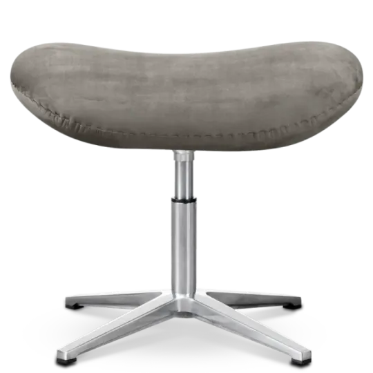 Flag Ottoman / Hocker Zilver Grijs Velvet Flegg Ottoman / Hocker Elegant Silver Velvet