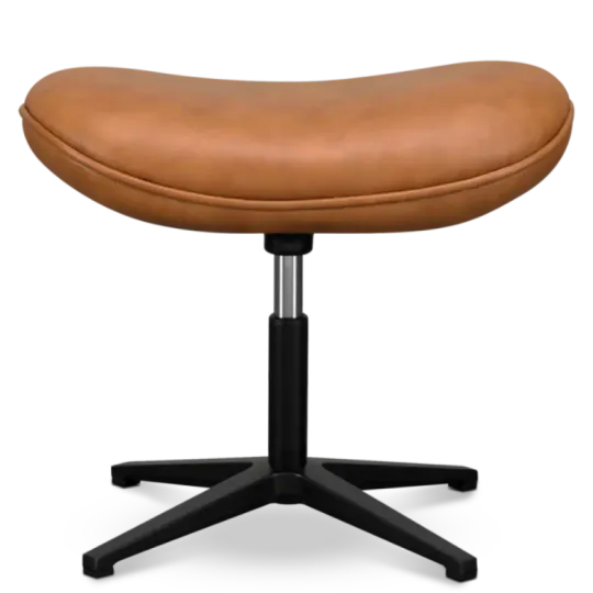 Flegg Ottoman / Hocker Cognac / Bruin Leer