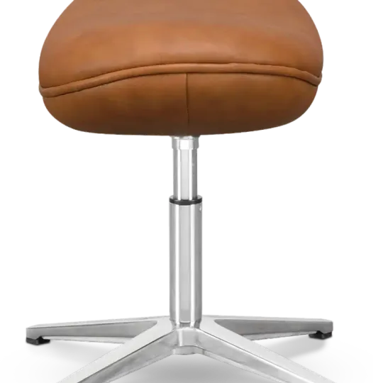 Flegg Ottoman / Hocker Cognac / Bruin Leer