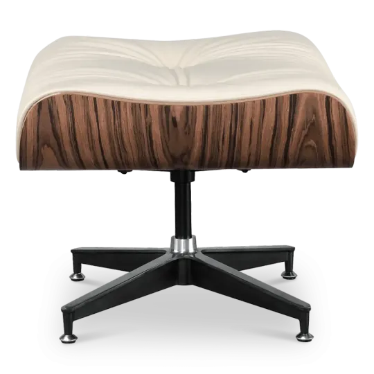 Cavel Lounge Chair Offwhite Leer | Naturel Palissander Schalen Cavel Lounge Chair Offwhite Leer | Naturel Palissander Schalen