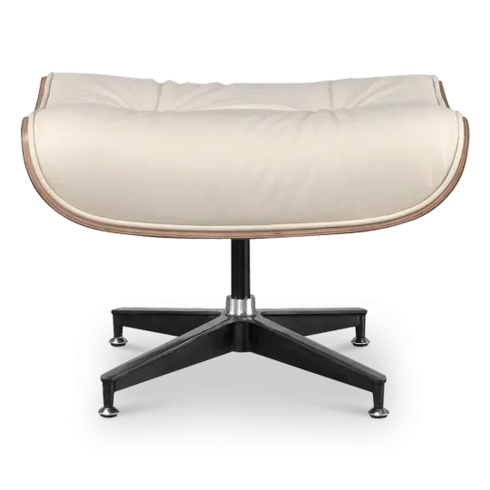 Cavel Lounge Chair Offwhite Leer | Naturel Palissander Schalen Cavel Lounge Chair Offwhite Leer | Naturel Palissander Schalen