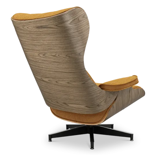 Cavel Lounge Chair Bruin Boucle | Walnoot Schalen Cavel Lounge Chair Bruin Boucle | Walnoot Schalen