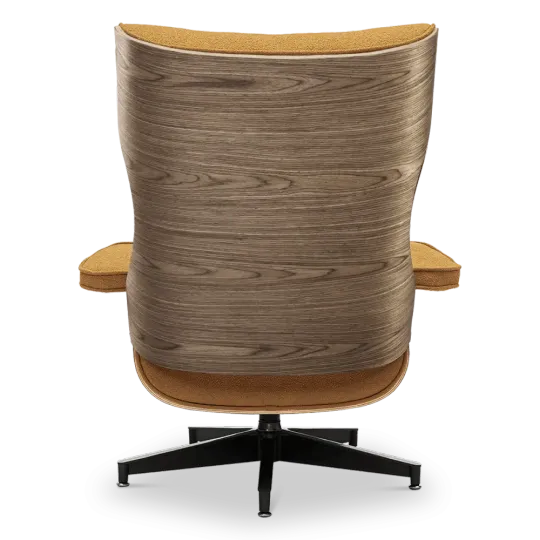 Cavel Lounge Chair Bruin Boucle | Walnoot Schalen Cavel Lounge Chair Bruin Boucle | Walnoot Schalen