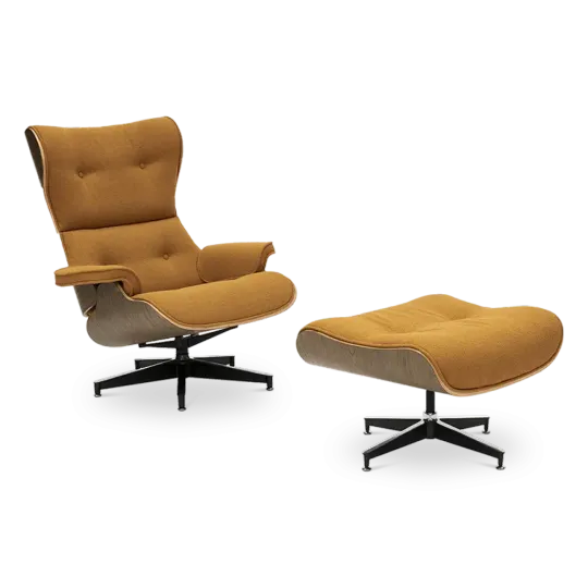 Cavel Lounge Chair Bruin Boucle | Walnoot Schalen Cavel Lounge Chair Bruin Boucle | Walnoot Schalen