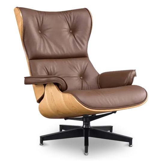 Cavel Lounge Chair Bruin Leer | Essen Schalen Cavel Lounge Chair Bruin Leer | Essen Schalen