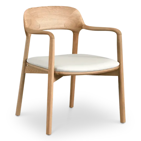 Kennedy Eetkamerstoel | Naturel Essen | Offwhite Zitting Kennedy Eetkamerstoel | Naturel Essen | Offwhite Zitting