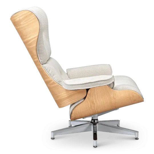 Cavel Lounge Chair Wit Boucle | Essen Schalen Cavel Lounge Chair Wit Boucle | Essen Schalen