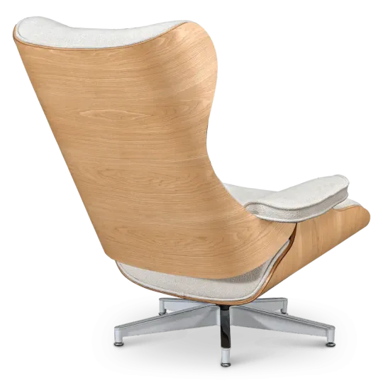 Cavel Lounge Chair Wit Boucle | Essen Schalen Cavel Lounge Chair Wit Boucle | Essen Schalen