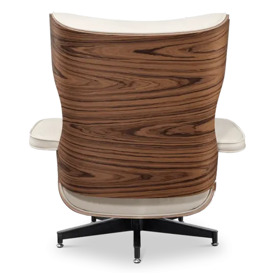 Cavel Lounge Chair Offwhite Leer | Naturel Palissander Schalen Cavel Lounge Chair Offwhite Leer | Naturel Palissander Schalen