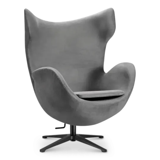 Flag Chair Zilver Grijs Velvet