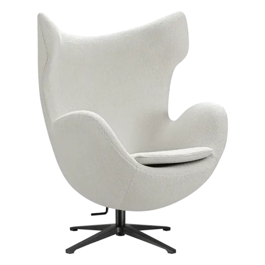 Flag Chair Wit Teddy Boucle