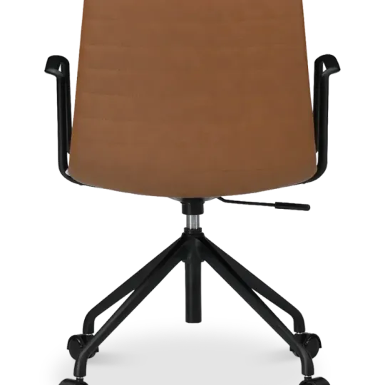 Cavel Lincoln Bureaustoel | Cognac PU Leer | Mat Zwart Cavel Lincoln Bureaustoel | Cognac PU Leer | Mat Zwart