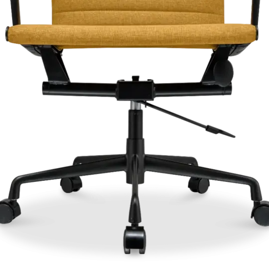Cavel CD 119 Bureaustoel Oker Linnen | Zwart Frame