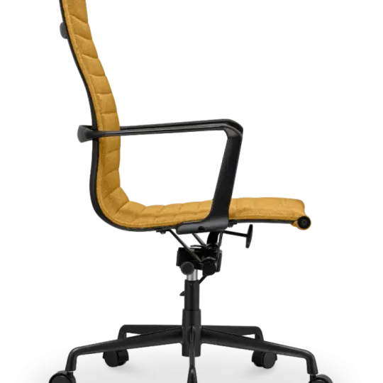Cavel CD 119 Bureaustoel Oker Linnen | Zwart Frame