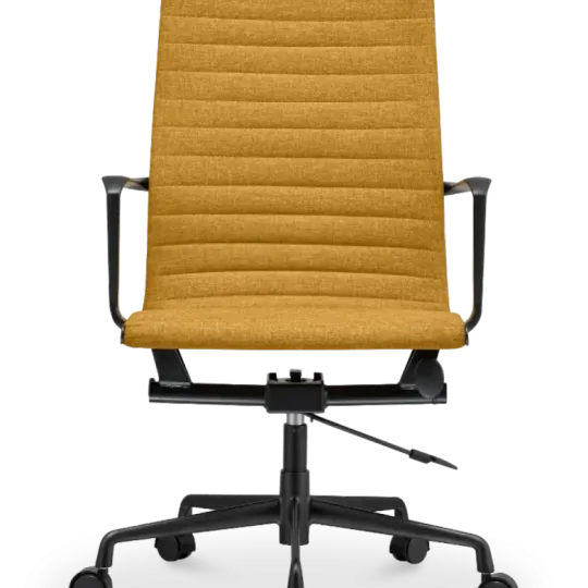 Cavel CD 119 Bureaustoel Oker Linnen | Zwart Frame