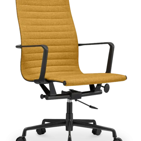 Cavel CD 119 Bureaustoel Oker Linnen | Zwart Frame