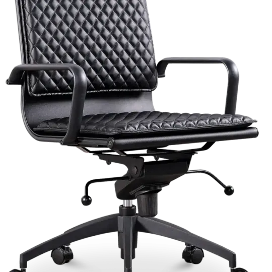 Diamond Softpad Bureaustoel Zwart | Lage Rug