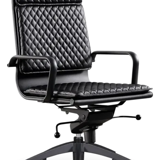 Diamond Softpad Bureaustoel Zwart | Hoge Rug