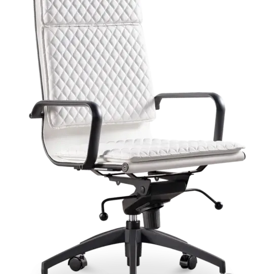 Diamond Softpad Bureaustoel Wit | Hoge Rug Diamond Softpad Bureaustoel Wit | Hoge Rug