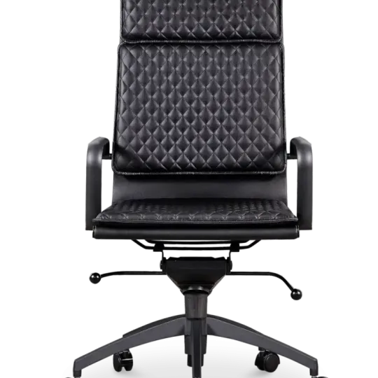Diamond Softpad Bureaustoel Zwart | Hoge Rug