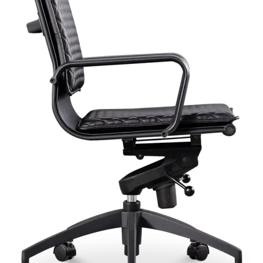 Diamond Softpad Bureaustoel Zwart | Lage Rug