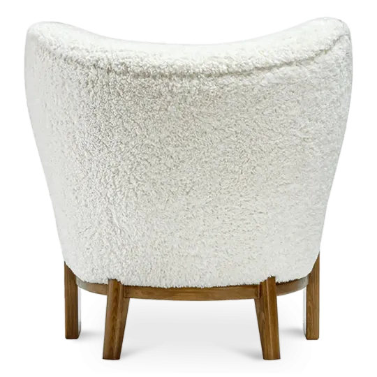 Little Kita Fauteuil Wit | Walnoot Pootjes Little Kita Fauteuil Wit | Walnoot Pootjes