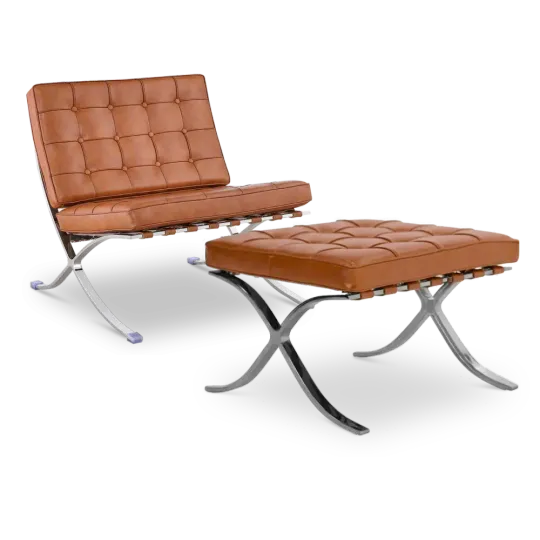 Paviljoen Chair Luxe Volleer Cognac/Bruin Paviljoen Chair Luxe Volleer Cognac/Bruin
