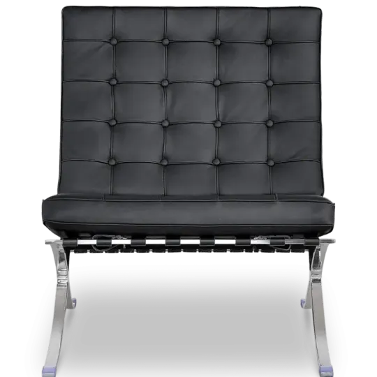 Paviljoen Chair XL Zwart Leer