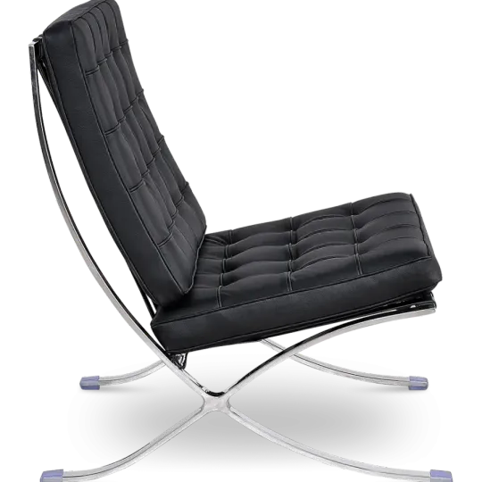 Paviljoen Chair XL Zwart Leer
